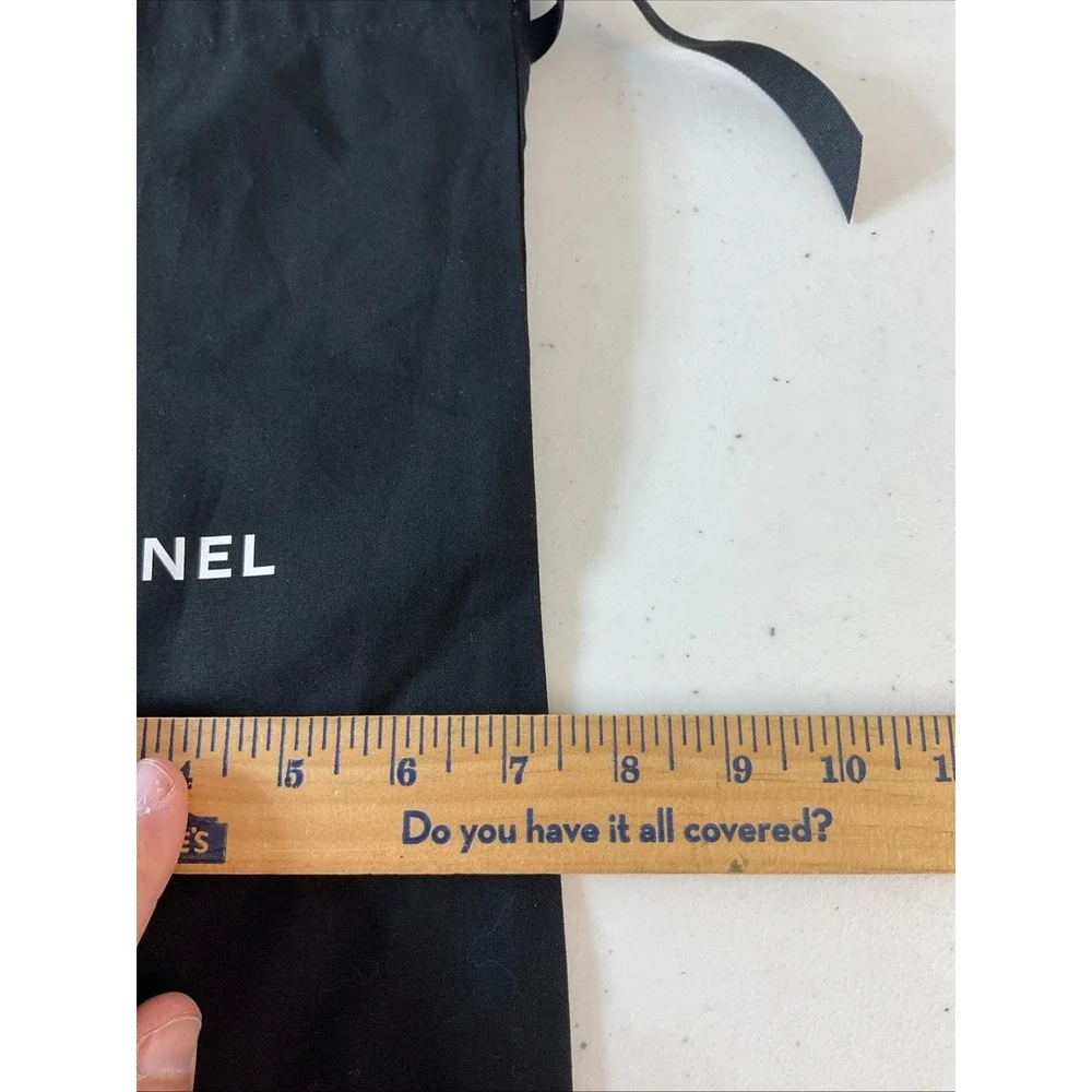 Chanel Drawstring Dust Bag 12x7.5 Black Fabric‎